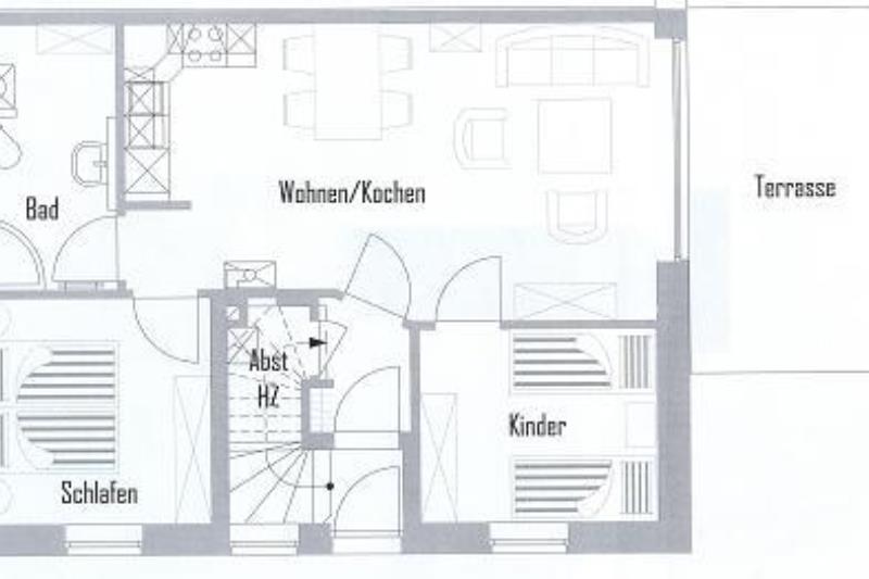 Borkum Ferienwohnung Strandläufer - Grundriss