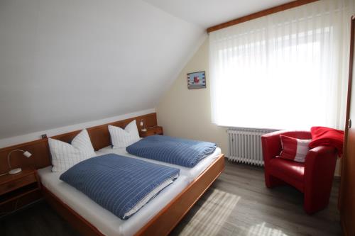 Borkum Haus Donat - Ferienwohnung Arndt - ID 11019 - Wohnung Arndt, Schlafzimmer 1
