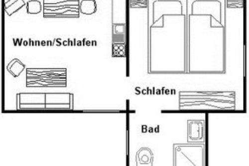 Borkum Ferienwohnungen Haus Nati - Hus achtern langs - Hus achtern langs Grundriss