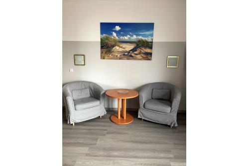Borkum Hotel Haus Passat - Studio Meerblick 12 OG - Sitzgruppe