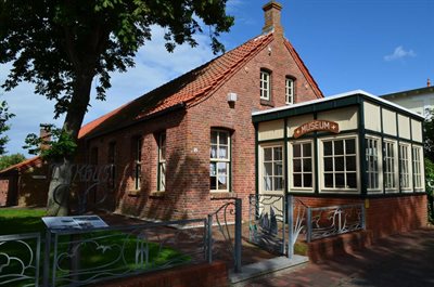 Eingang Heimatmuseum Dykhus auf Borkum