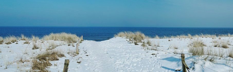 Winter-Strandpanorama