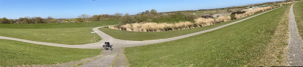Radweg auf Borkumer Dünen