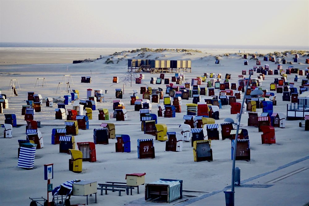 Strandkörbe auf der Urlaubsinsel Borkum