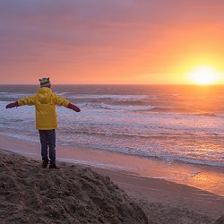 Winter - Sonnenuntergang Strand